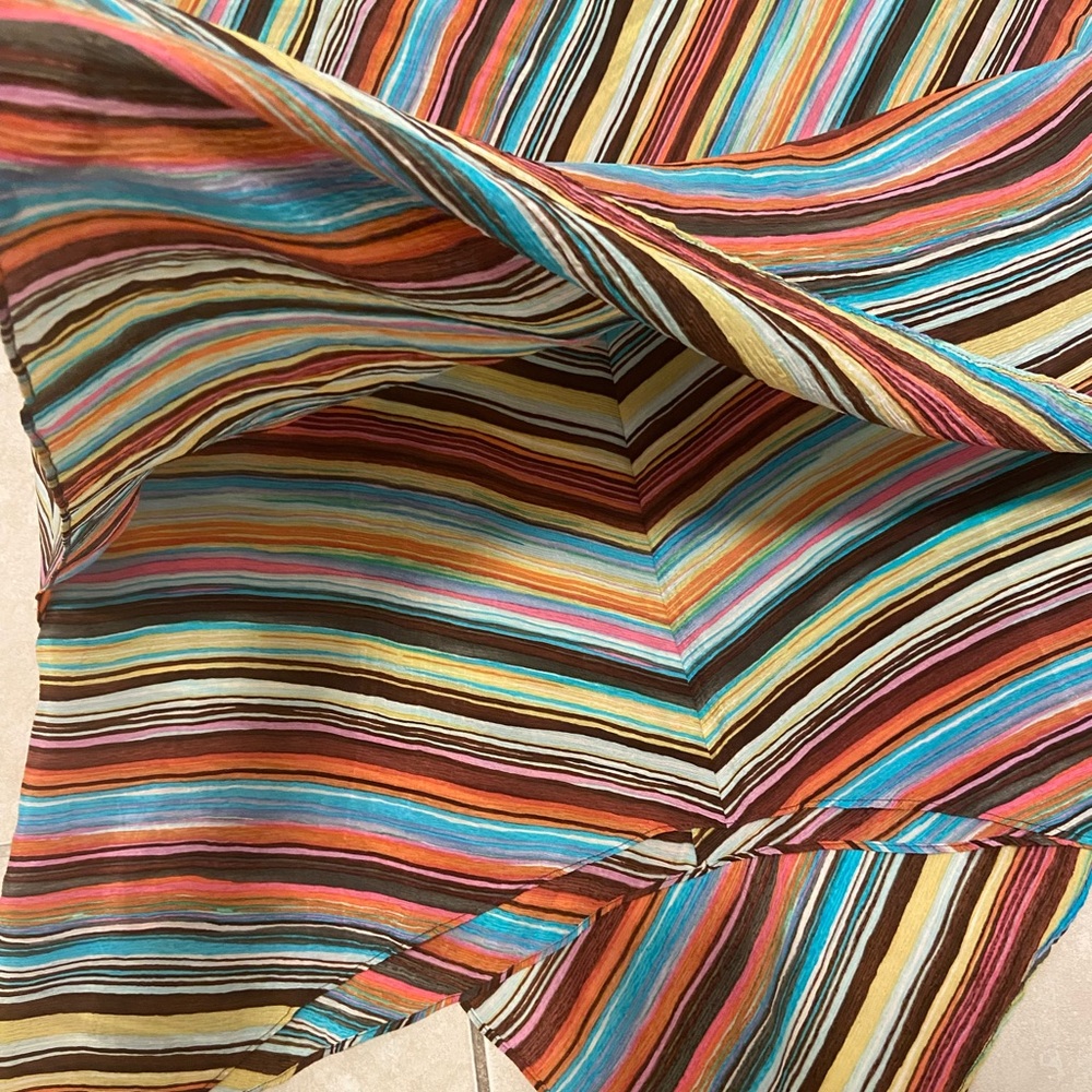 Dana Buchman Multicolor Striped Skirt